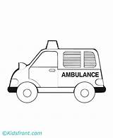 Ambulance Coloring Pages Kids Printable sketch template
