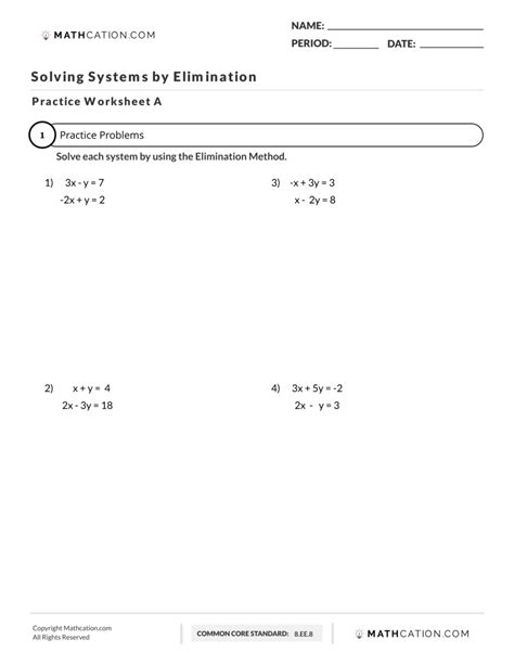 tips  solving systems  equations  elimination mathcation