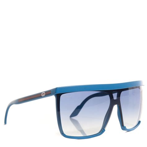 Gucci Shield Sunglasses 3554 S Blue 94732