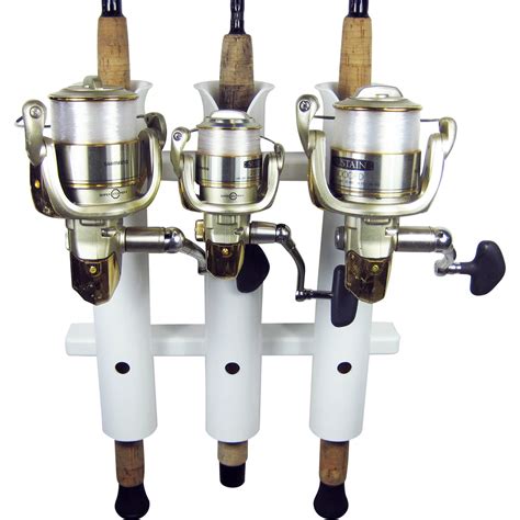 rod compact fishing rod holder rack white boat outfitters