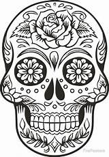 Skull Para Colorear Calaveras Mexicanas Sugar Mexican Drawing Dia Muertos Halloween Seleccionar Tablero Los Silhouette Las sketch template