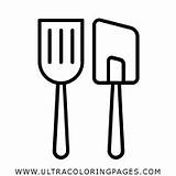 Spatula Ultracoloringpages Colorare Utensili Utensils sketch template