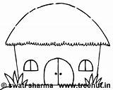Hut Coloring Pages House Thatched African Template Beach Designlooter Treehut 93kb 480px sketch template
