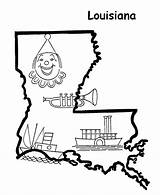 Louisiana Coloring State Map Pages Printables Outline Usa Kids Shape Template La Printable Go Book Print Next Back sketch template