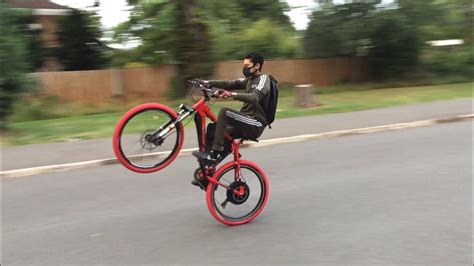 custom built    bike speed test wheelies youtube