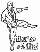 Coloring Taekwondo Martial Gkr sketch template