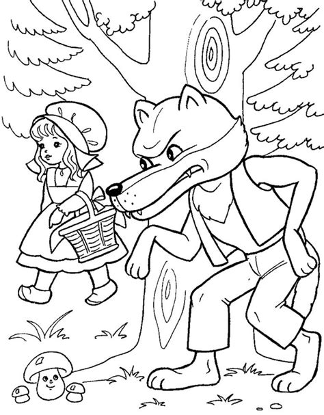 red riding hood  wolf coloring pages angel coloring pages