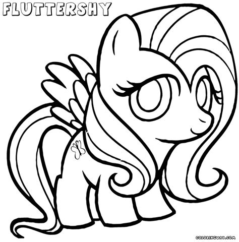 fluttershy coloring pages coloring pages    print
