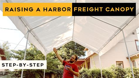 add height   harbor freight car canopy youtube