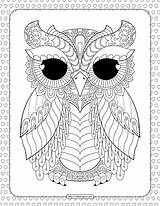 Mandala Owl Coloring Printable Whatsapp Tweet Email sketch template
