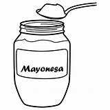 Mayonesa Para Colorear Dibujos Coloring Alimentos Mayonnaise Pages Saludable Alimentación Un Imprimir Imágenes Recursos Educativos sketch template