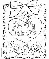 Valentine Coloring Valentines Cards Pages Printable Color Card Colouring Happy Sheets Hearts Sheet Kid Heart Print Clipart Clip Library Holiday sketch template