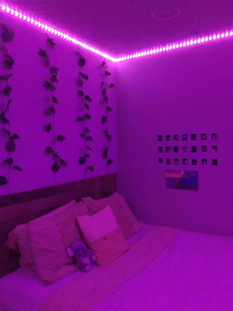 bedroom aesthetic bedroom led lights  room canvas nexus
