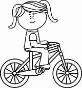 Bike Girl Riding Bicycle Coloring Clipart Pages Clip Ride Drawing Car Transportation Biking Bmx Land Girls Mycutegraphics Rider Boy Mountain sketch template