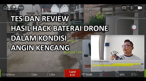 tes  review hasil hack baterai drone dji tello  kondisi angin kencang youtube
