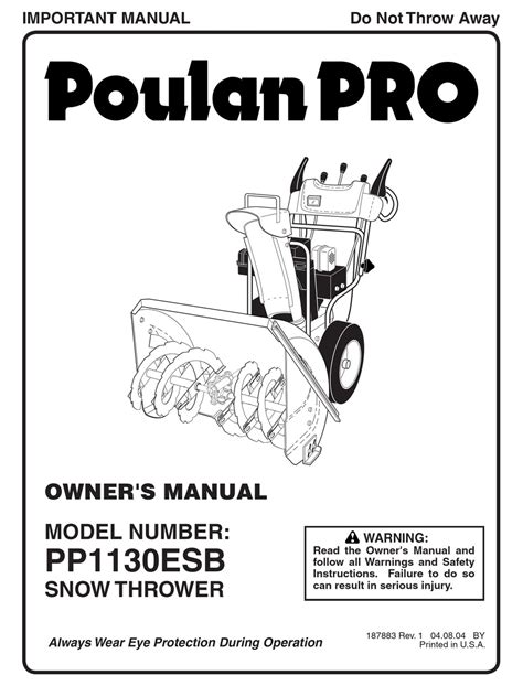 poulan pro ppesb owners manual   manualslib