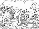 Coloring Pages Nativity Scene Line Drawing Color Christmas Drawings Adults Printable Colouring Kids Print Manger Simple Size Getdrawings Winter Getcolorings sketch template