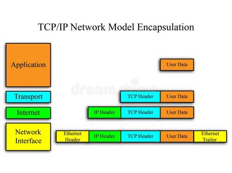 Tcp Ip Network Model An Image Of The Tcp Ip Network Model With