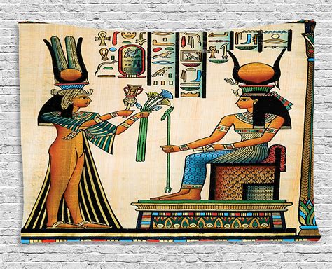 Egyptian Decor Tapestry By Old Egyptian Papyrus