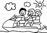 Yacht Coloring Pages Getcolorings Summer Funny sketch template