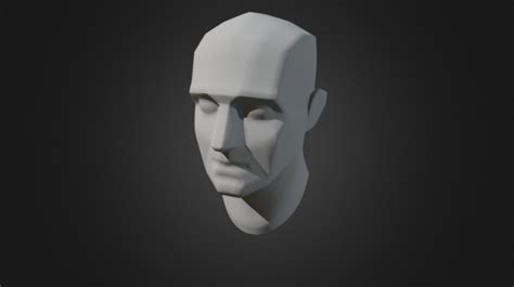 simple head 3d model by acatemote [68ecb17] sketchfab