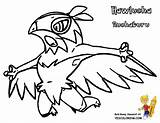 Pokemon Coloring Pages Hawlucha Yescoloring sketch template