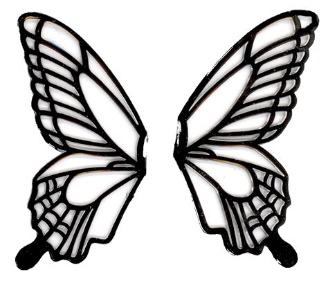 butterfly wing template clipart