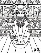 Egyptian Coloring Pages Cat Bastet Egypt Go Deviantart Baby Colouring Print Printable Bast Ancient Colour Template Adult Books Chat Witch sketch template