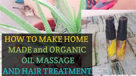 how to make homemade organic oil massage hair treatment youtube