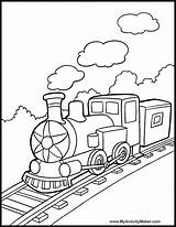 Coloring Pages Young Kids Getcolorings Train sketch template