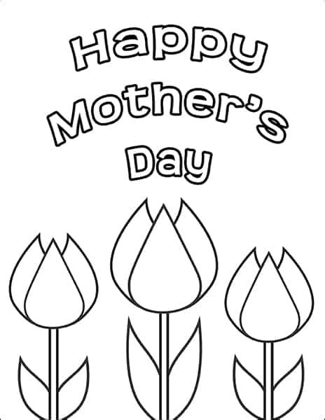 mothers day coloring pages  bookmarks printable set