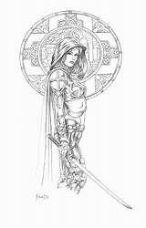 Mitch Foust Magdalena Sketches Colouring Drawings Germanen Comicartfans Goddess Sagen Cline Warriors sketch template