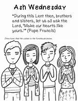 Ash Wednesday Coloring Pages Printable Kids Lent Catholic Colouring Sheets Activities Board School Bestcoloringpagesforkids Choose sketch template