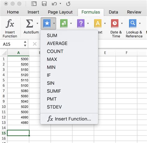 spreadsheet templates excel formulas