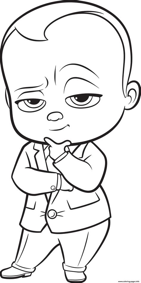 boss baby colouring coloring pages printable