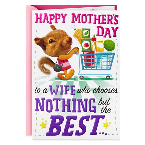 funny pop  mothers day card  wife greeting