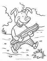 Coloring Stick Pages Getcolorings Pig sketch template