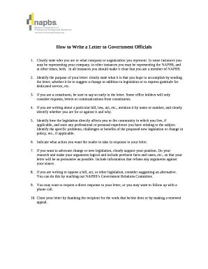 write  letter  government officials  template pdffiller
