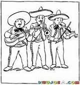 Mariachi Coloring Pages Para Embroidery Template Outline La Choose Board sketch template