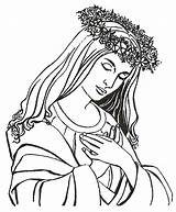 Crowning Mary 10am Communion sketch template