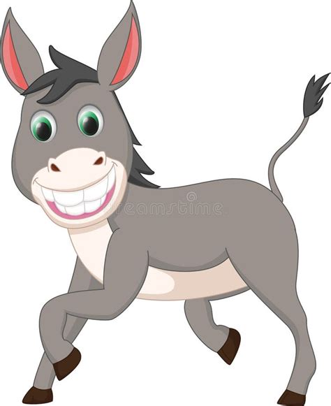 cute donkey cartoon stock vector illustration  donkey
