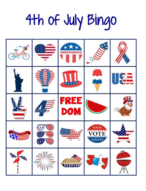 patriotic bingo  printable printable word searches