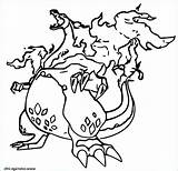 Gigamax Dracaufeu Coloriage Pokemon Jecolorie sketch template
