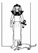 Coloring Egyptian Pages Bastet Goddess Ancient God Egypt Popular Printable Library Clipart sketch template