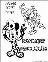 Coloring Mickey Halloween Pages Mouse Scary Donald Fun Printable Disney Popular Coloringhome Color sketch template
