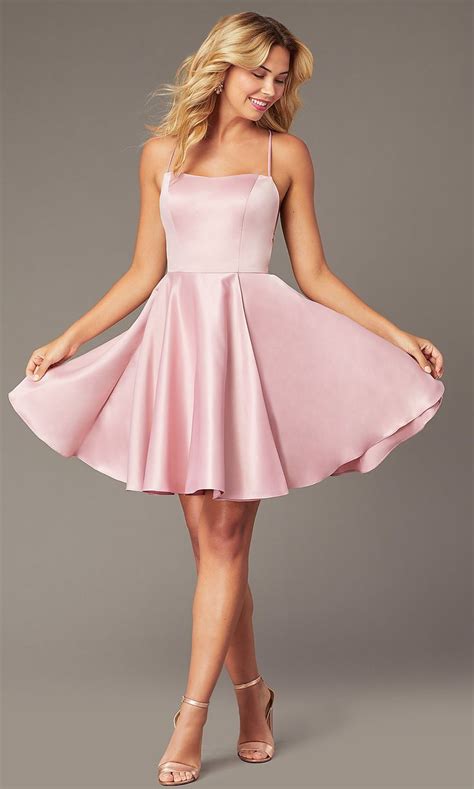 Backless Short Homecoming Party Dress With Corset Backless Homecoming