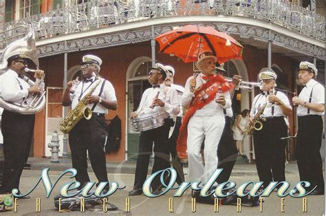 journey  postcards   jazz band  orleans