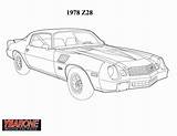 Coloring Camaro Pages Chevrolet Clipart Z28 Print Popular Library sketch template