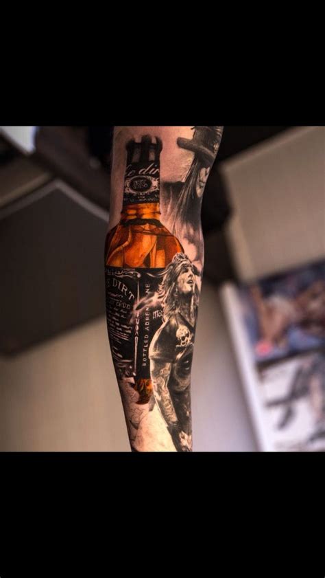 loving this motley crue tattoo sleeve tattoos bottle