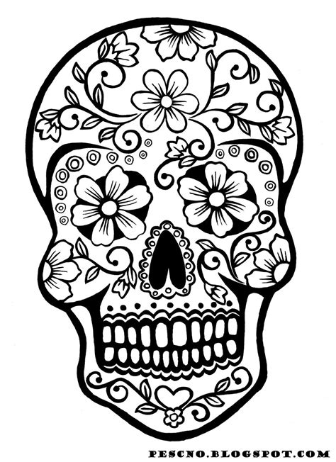 image detail  pescnos frirum day   dead  skull coloring